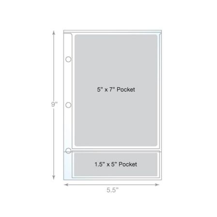 Recipe Card/Photo Page Protector - Holds 5" x 7" Sheets - 50 Pack - Fits Mini Binder Recipe Card/Photo Page Protector - Holds 5" x 7" Sheets - 50 Pack - Fits Mini Binder - Image 2