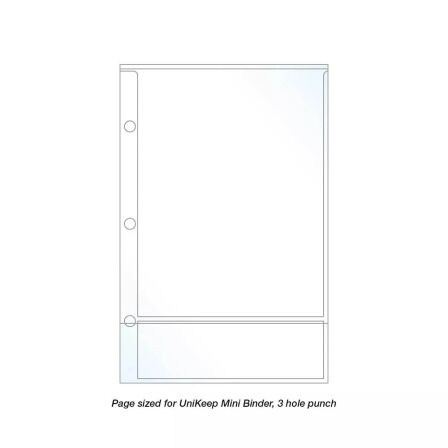 Recipe Card/Photo Page Protector - Holds 5" x 7" Sheets - 50 Pack - Fits Mini Binder page protectors