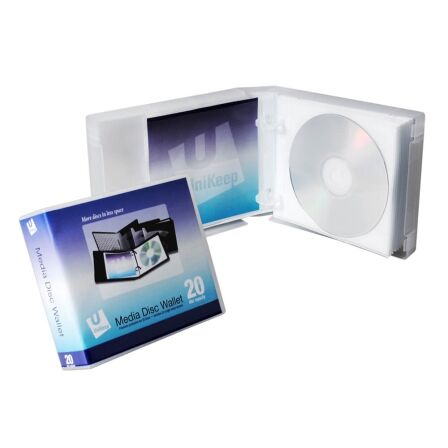 Disc 20 CD/DVD Wallet with Pages - Pack of 3 cd binder with booklet storage