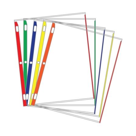 Sheet Protectors Primary Color-Coded Edges 8.5" x 11"<br>- Pack of 100 sheet protectors color edge