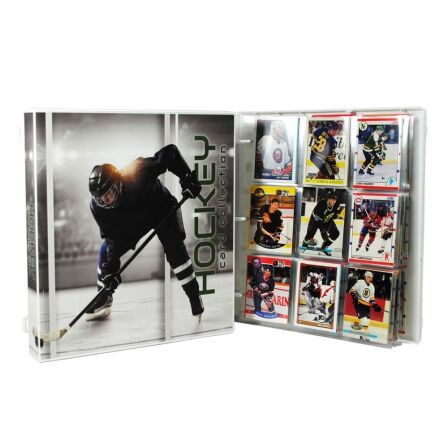 Hockey Trading Card Binder<br>- Holds 180 Cards<br>- Complete With 10 Pages hockey-card-binder