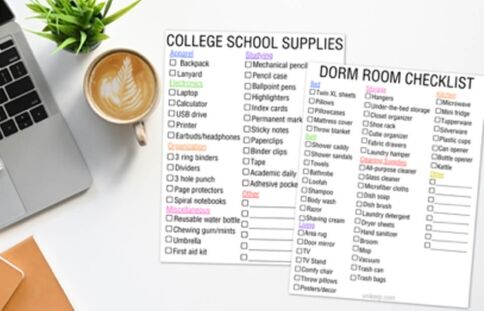 College School Supplies and Dorm Room Checklists for 2026 College Packing List PDF