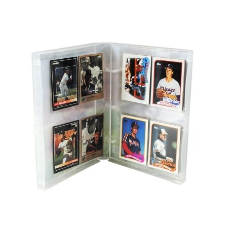 Baseball Themed Trading Card Storage Case - Holds up to 200 Cards - Complete with 25 Pages - Mini Binder Best way to store baseball cards