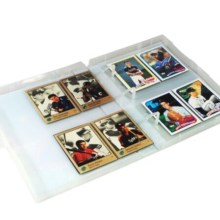 Baseball Themed Trading Card Storage Case - Holds up to 200 Cards - Complete with 25 Pages - Mini Binder Baseball Card Binder