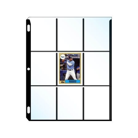 Black Framed Platinum 9 Pocket Card Sleeves - Holds 2.5 x 3.5 Inch Cards - Archival Safe - Pack of 100 Black Framed Platinum 9 Pocket Card Sleeves - Holds 2.5 x 3.5 Inch Cards - Archival Safe - Pack of 100 - Image 3