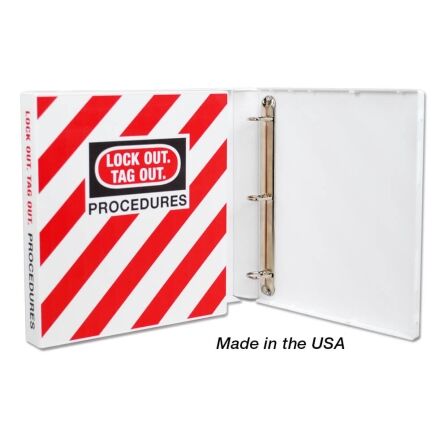 Lockout/Tagout Binder<br>(Sold empty), Made in the USA. lockout-tagout-binder