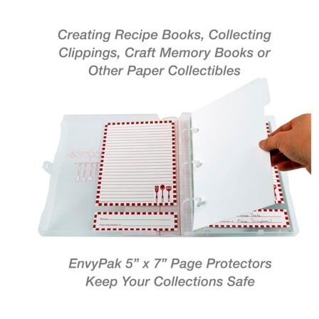 Recipe Card/Photo Page Protector - Holds 5" x 7" Sheets - 50 Pack - Fits Mini Binder Recipe Card/Photo Page Protector - Holds 5" x 7" Sheets - 50 Pack - Fits Mini Binder - Image 6