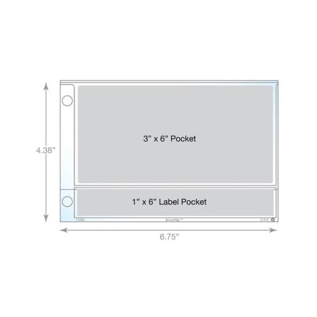 Currency Page Protector - Holds 3" x 6" Inserts - Pack of 20 - Fits Mini Binder Currency Page Protector - Holds 3" x 6" Inserts - Pack of 20 - Fits Mini Binder - Image 2