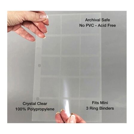 15 Pocket Guitar Pick Page Protector - Holds 15 Picks per Page - 20 Pack - Fits Mini Binder 15 Pocket Guitar Pick Page Protector - Holds 15 Picks per Page - 20 Pack - Fits Mini Binder - Image 6