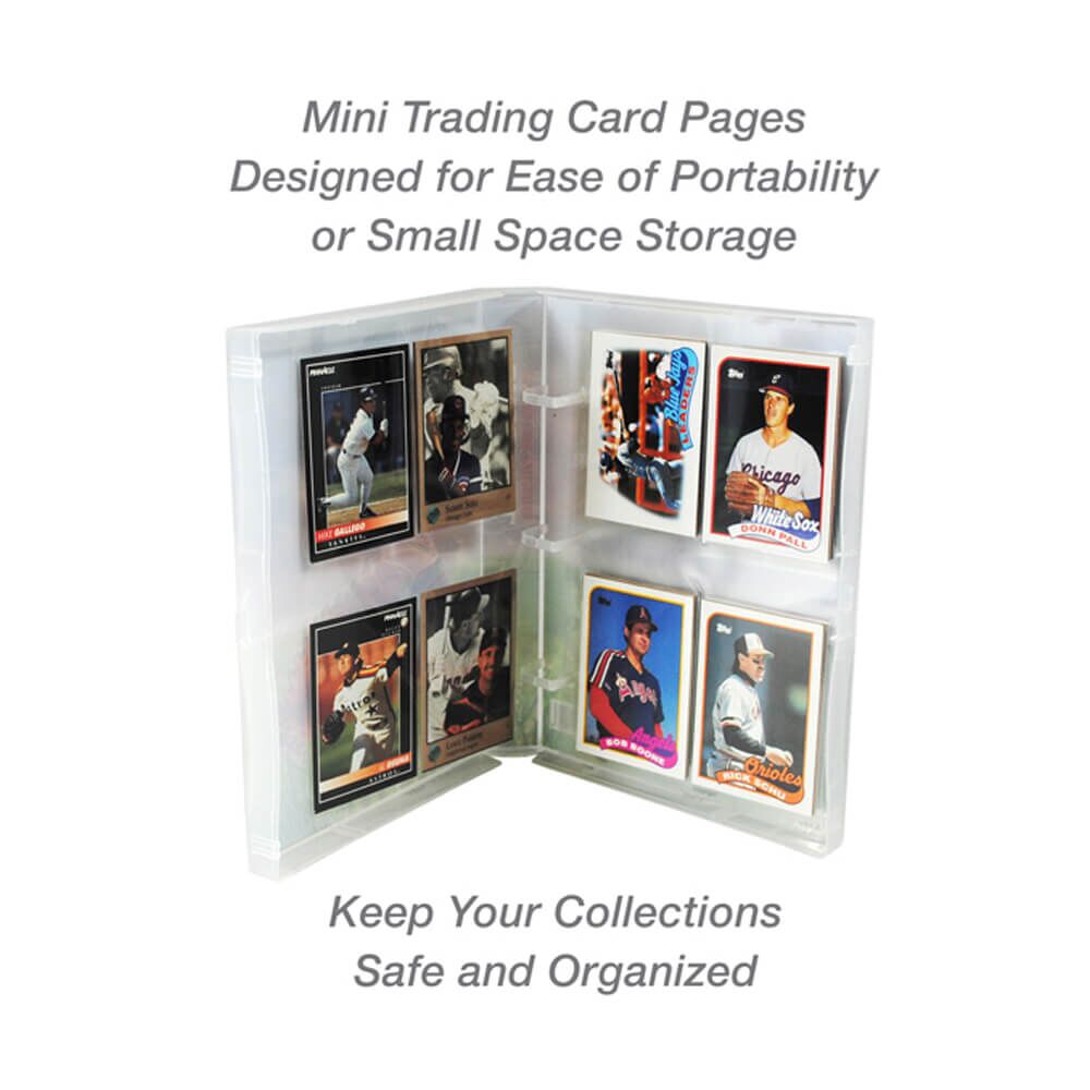 4 Pocket Card Protector - Holds 3.5" x 2.5" Cards/Photos - 20 Pack - Fits Mini Binder 4 Pocket Card Protector - Holds 3.5" x 2.5" Cards/Photos - 20 Pack - Fits Mini Binder - Image 4