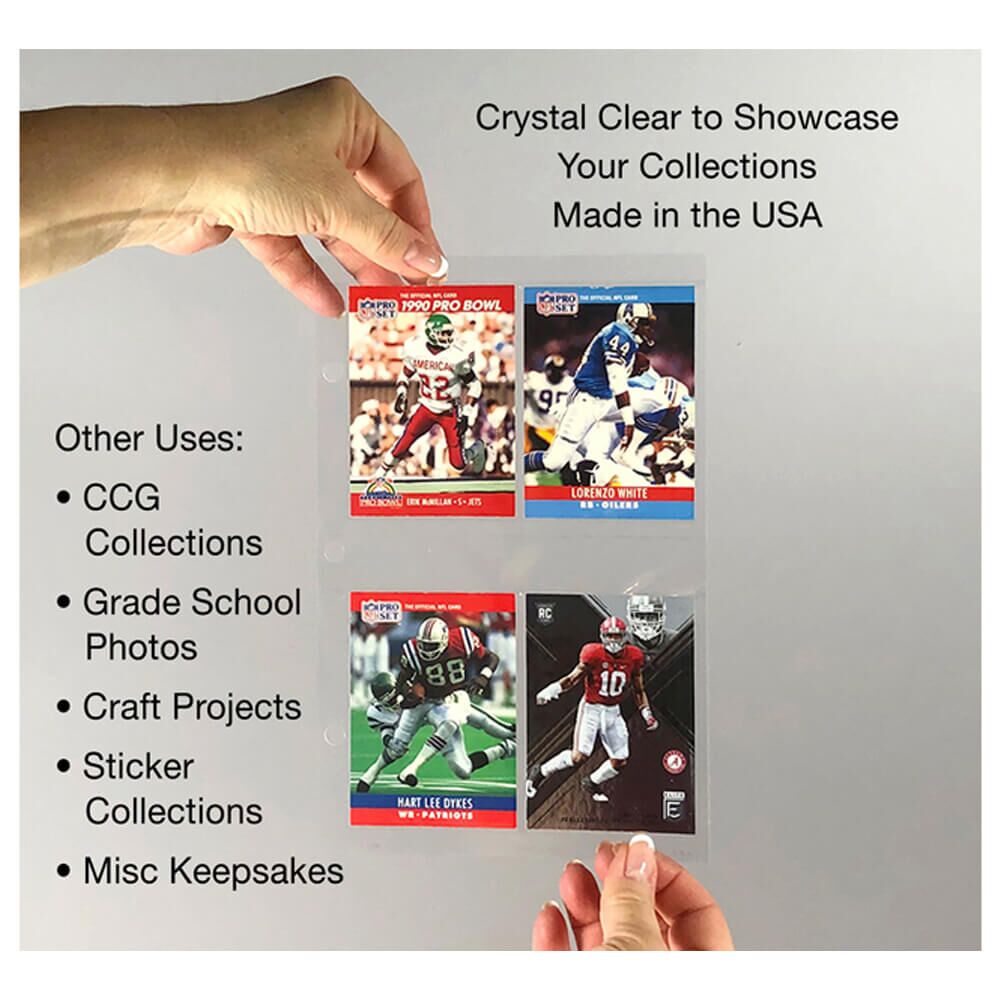 4 Pocket Card Protector - Holds 3.5" x 2.5" Cards/Photos - 20 Pack - Fits Mini Binder 4 Pocket Card Protector - Holds 3.5" x 2.5" Cards/Photos - 20 Pack - Fits Mini Binder - Image 6