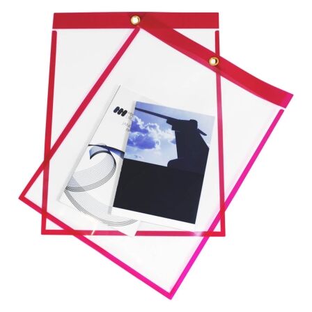 Work Order Sleeves - 9 x 12 Clear - Pack of 30 Job Ticket Holders - 9 x 12 Clear