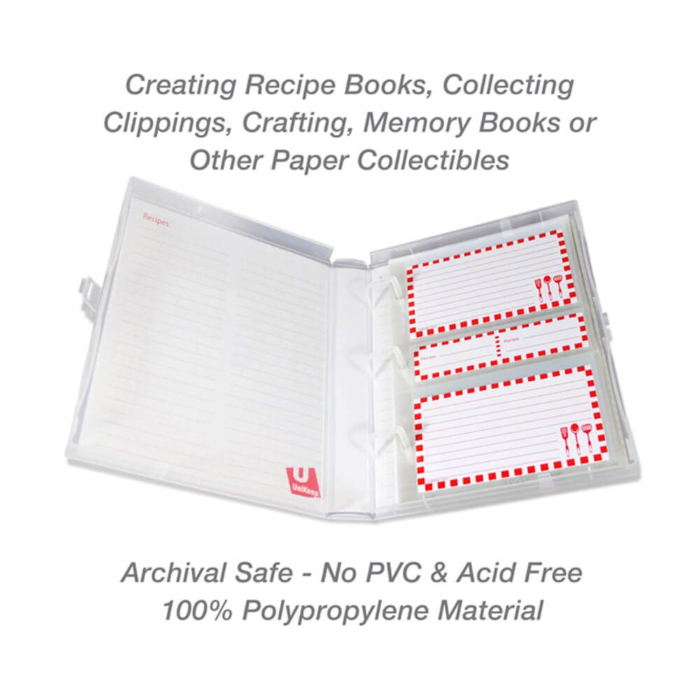 recipe card holder binder 8.5x11
