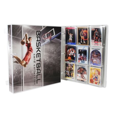 Basketball Card Binder<br>- Holds 180 Cards<br>- Complete with 10 pages basketball-sports-card-binder