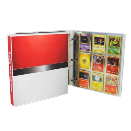 Pokemon Themed Card Collection Storage Kit - Includes 20 Card Pages and Metal Binder Rings pokemon trading card binder