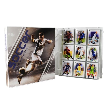Soccer Card Binder<br>- Holds 180 Cards<br>- Complete With 10 Pages soccer card collection