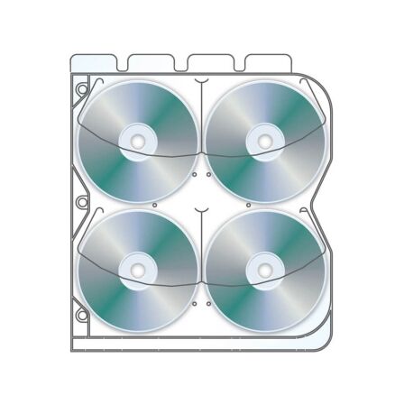 8 Disc CD/DVD Binder page - White - Pack of 20 dvd binder sleeves