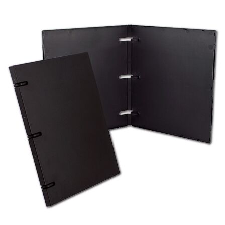 0.5 inch 3-Ring Binder Without Clear Overlay - Made in USA 0.5 inch black binder 11509