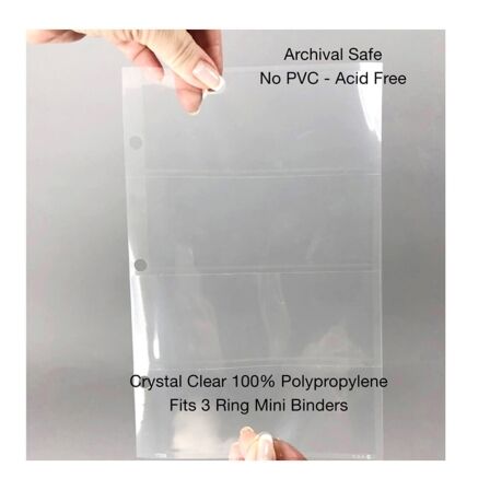 4 Pocket Concert Ticket Page Protector, Top Loading - Holds 2”x 5” Stubs - 20 Pack - Fits Mini Binder 4 Pocket Concert Ticket Page Protector, Top Loading - Holds 2”x 5” Stubs - 20 Pack - Fits Mini Binder - Image 6