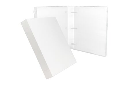 Fully Enclosed 3-Ring Binder - 1.5 Inch Spine Without Clear Plastic Overlay - Made in USA Clear Binder