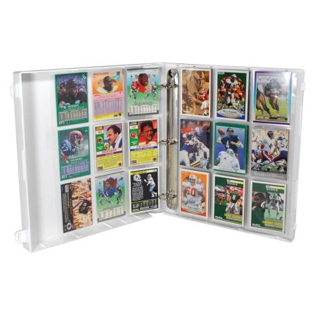 XL Capacity Football Card Storage Kit - Includes 20 Card Pages and Metal Binder Rings football card binder