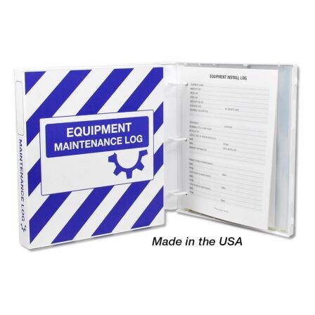 Equipment Maintenance Kit, Made in the USA. equipment-maintenance-log