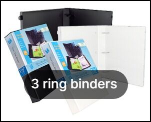 Stack of 3 ring binders