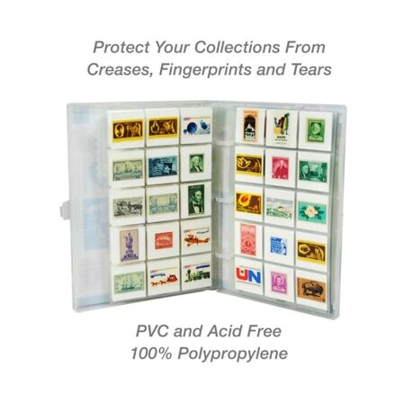 15 Pocket Stamp/Coin Page Protector - Holds 1.5″ x 1.5″ Inserts - 20 Pack - Fits Mini Binder 15 Pocket Stamp/Coin Page Protector - Holds 1.5″ x 1.5″ Inserts - 20 Pack - Fits Mini Binder - Image 6