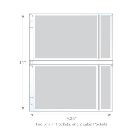 5x7 photo sleeves for 3 ring binder,<br> Holds 5x7 inch Photos - Pack of 50 5x7 photo sleeves for 3 ring binder,<br> Holds 5x7 inch Photos - Pack of 50 - Image 2