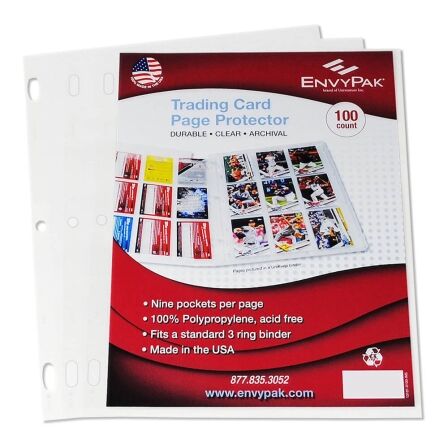 9 Pocket Trading Card Pages<br>- Pack of 100 Trading Card Sleeves