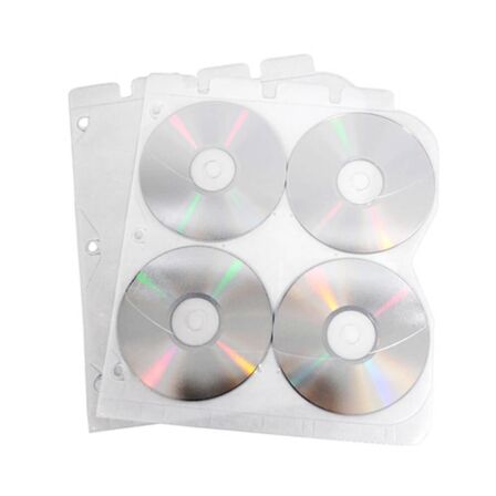 8 Disc CD/DVD Binder page - White - Pack of 20 8 Disc CD/DVD Binder page - White - Pack of 20 - Image 2