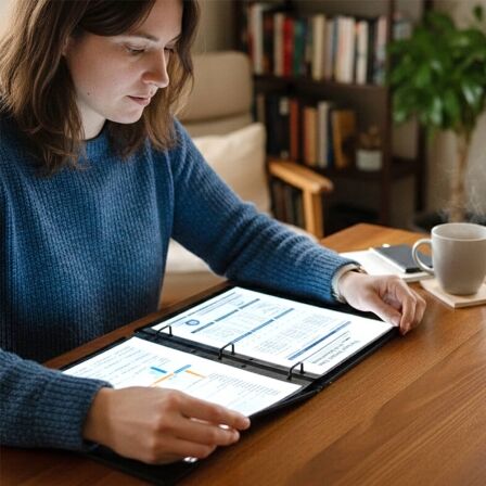 0.5 inch 3-Ring Binder, Enclosed Case - Pack of 3 Binders – Made in USA 0.5 inch 3-Ring Binder, Enclosed Case - Pack of 3 Binders – Made in USA - Image 2