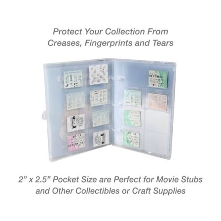 8 Pocket Movie Ticket Stub/Postage Stamp Page Protector - Holds 2.2″ x 2.5″ Inserts - 20 Pack - Fits Mini Binder 8 Pocket Movie Ticket Stub/Postage Stamp Page Protector - Holds 2.2″ x 2.5″ Inserts - 20 Pack - Fits Mini Binder - Image 4