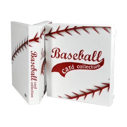 XL Baseball Trading Card Storage Kit - Includes 20 Card Pages and Metal Binder Rings Baseball Card Binder