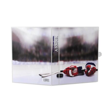 Hockey Themed Trading Card Storage Case - Holds up to 200 Cards - Complete with 25 Pages - Mini Binder Hockey Themed Trading Card Storage Case - Holds up to 200 Cards - Complete with 25 Pages - Mini Binder - Image 3
