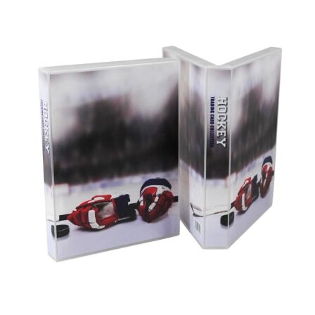 Hockey Themed Trading Card Storage Case - Holds up to 200 Cards - Complete with 25 Pages - Mini Binder Hockey Themed Trading Card Storage Case - Holds up to 200 Cards - Complete with 25 Pages - Mini Binder - Image 4