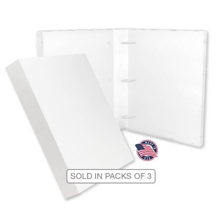 1.5-inch 3-Ring Binder - Fully Enclosed - Pack of 3 – Made in USA Pack of 3, 1.5 inch ring binders