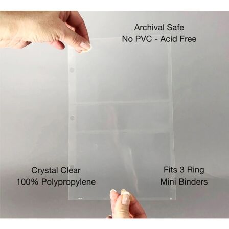 2 Pocket Recipe Card/Photo Page Protector - Holds 3"x5" Sheets - 50 Pack - Fits Mini Binder 2 Pocket Recipe Card/Photo Page Protector - Holds 3"x5" Sheets - 50 Pack - Fits Mini Binder - Image 6