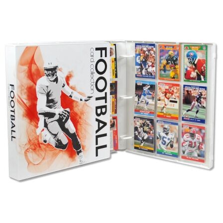 Football Card Binder With Sleeves<br>- Holds 180 Cards<br>- Complete With 10 Pages Football Card Binder With Sleeves