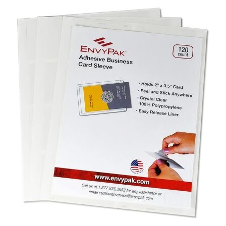 Adhesive Business Card Pocket - Box of 120 Adhesive Business Card Pocket - Box of 120 - Image 3