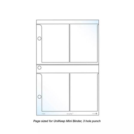 4 Pocket Card Protector - Holds 3.5" x 2.5" Cards/Photos - 20 Pack - Fits Mini Binder Trading Card Sleeves