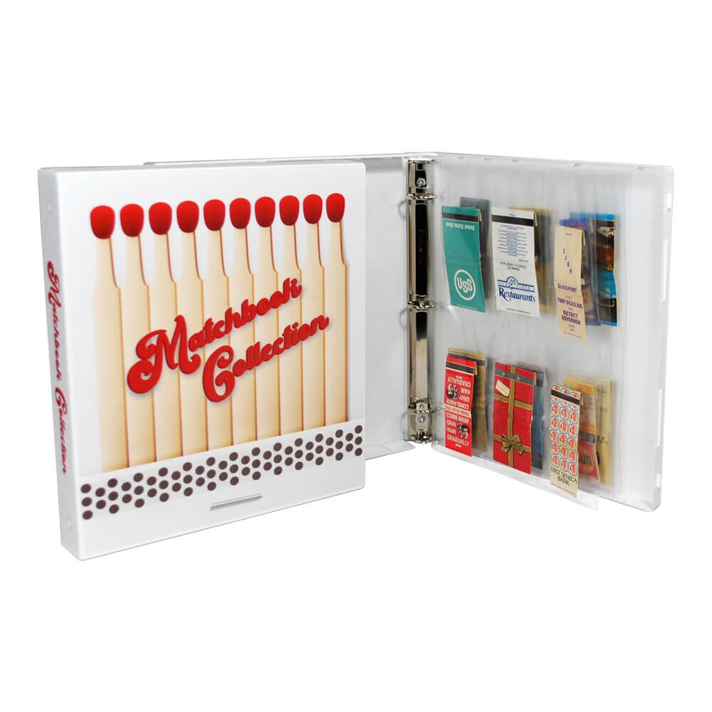 Matchbook Collection Storage, Includes 15 Pages, Holds 90 Matchbook Covers Matchbook Collection Display and Storage | 15 Pages | Holds 90 Covers