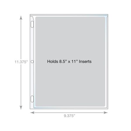 Sheet Protectors Pastel Color-Coded Edges - Pack of 100 sheet protectors for binders_color-coded edges