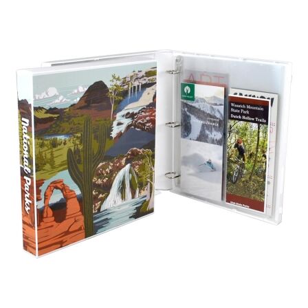 National Parks Brochure and Map Storage Kit - Includes 20 Pages - Holds 40 Park Brochures national park brochure binder