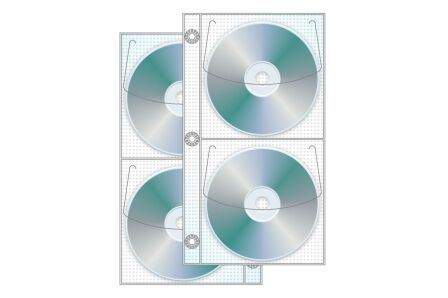 4 Disc Half Binder CD/DVD page - Pack of 50 4 Disc Half Binder CD/DVD page - Pack of 50