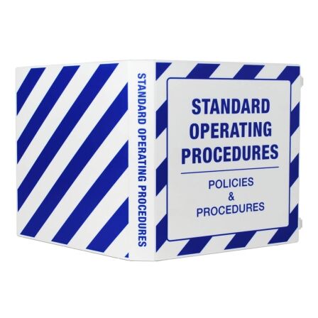 Operating Procedures Binder with Metal Binder Rings, Made in the USA. Standard Operating Procedures Binder