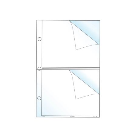 Corner Peel and Load Mini Page Protector, Holds Two 5" x 4.25" Inserts, Pack of 20 2-pocket-sheet-protectors
