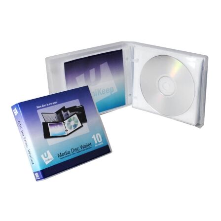 Disc 10 CD/DVD Wallet with Pages - Pack of 3 Wallets cd binder with booklet storage