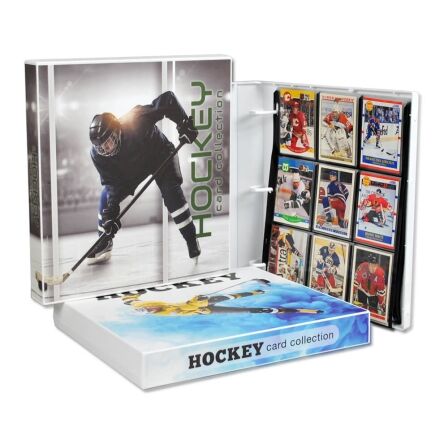Hockey Trading Card Binder<br>- Holds 180 Cards<br>- Complete With 10 Pages hockey-card-binder