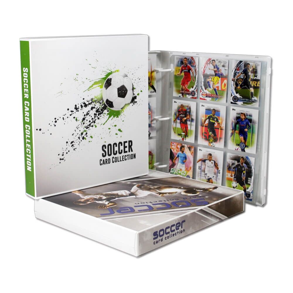 card binder collections Bright Creations Faux Leather - 360 Side-Loading Trading Card Binder - Baseball & Football Sports Storage - Professional Display Cover for Trading - 12.75 x 12.75 in, Black, Color: Black Jiqeznl Card Binders Sleeves Made Of Clear Premium Plastic Pokmon Trading Card Game: Scarlet